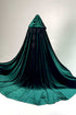 Green cape with lining
